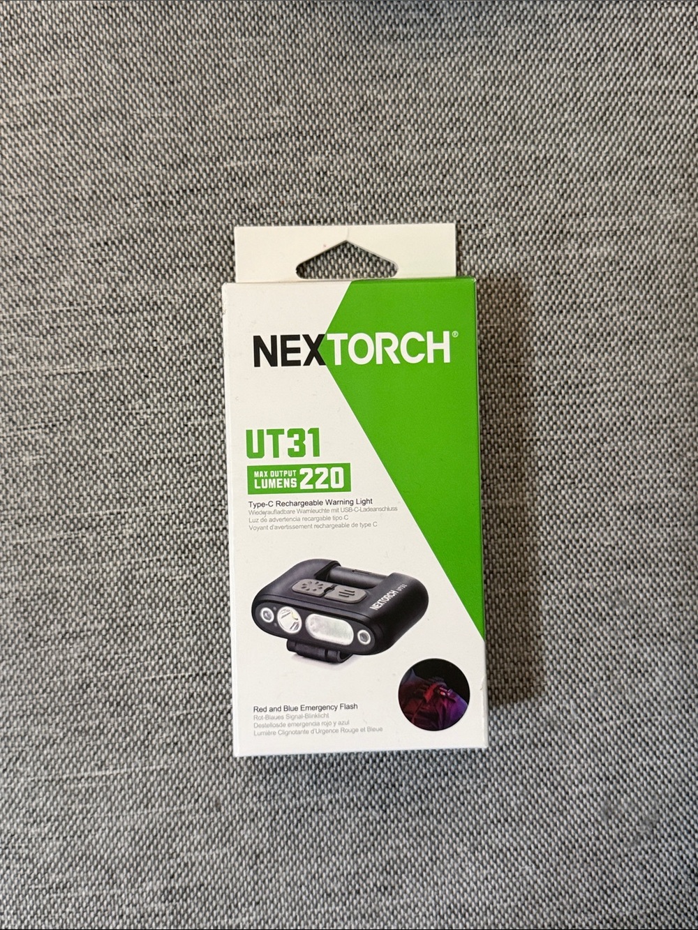 NEXTORCH UT31 Portable Clip-On LED Red Blue Signal Light USB Rechargeable